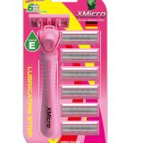 XMicro Pink Razor and Shaving Cream For Women