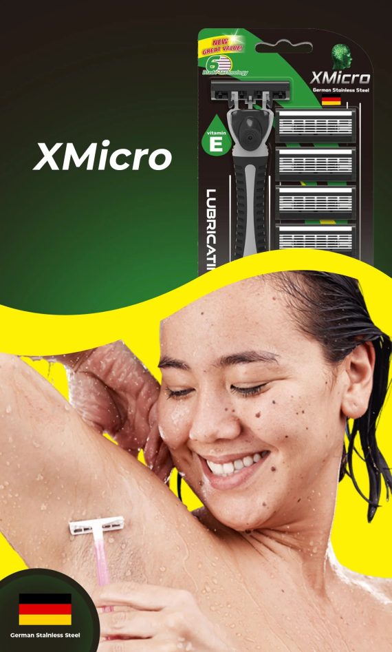 Organic Greek Pink Vitamin Bottles® & XMicro Razors For Men & Women