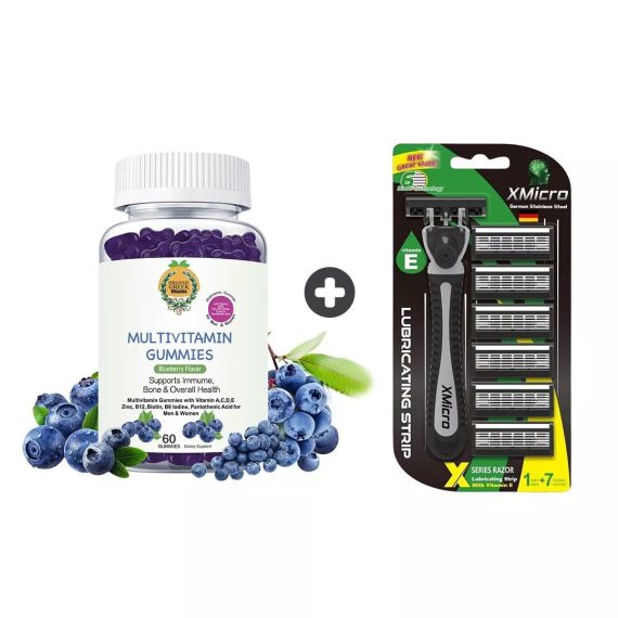 Organic Greek Multivitamin Gummies & XMicro Razors For Men & Women